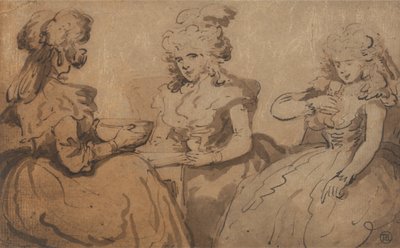 Women Drinking Punch by Thomas Rowlandson